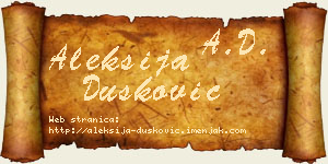 Aleksija Dušković vizit kartica